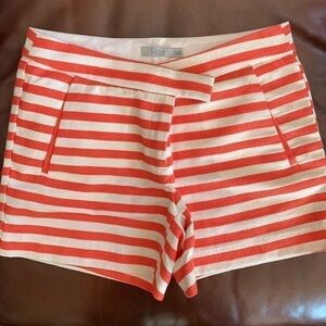 Dalia Red & White Striped Shorts